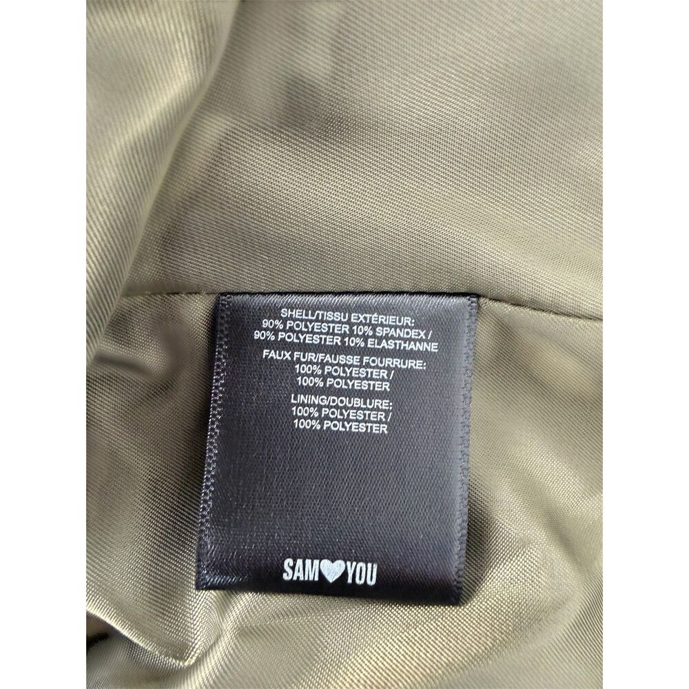 Sam Edelman NWT Olive Green Sherpa Collar Utility Jacket, SIZE M - Picture 8 of 8